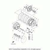 Схема узла: Сцепление Yamaha XV250 V-Star