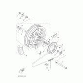 Схема вузла: Заднє колесо Yamaha MT125 MT-125 (ABS)