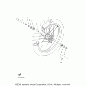 Схема вузла: Переднє колесо Yamaha YZ450F YZ450FX
