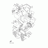 Схема вузла: Радіатор та Патрубок системи охолодження Yamaha VMX12 V-MAX