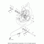 Схема вузла: Заднє колесо Yamaha YZ450F YZ450FX
