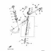 Схема узла: Задний тормозной цилиндр Yamaha TT250R TT-R