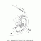 Схема узла: Переднее колесо Yamaha XV250 V-Star