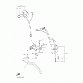 Схема узла: Пульт управления рулевой и Рычаг Yamaha FZ1 FZ1 FAZER (S-TYPE ABS)