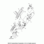 Схема вузла: Вихлопна система Yamaha XT250 XT250