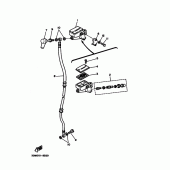 Схема узла: Передний тормозной цилиндр Yamaha XV250 Virago