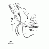 Схема вузла: Кермо та Тросики Yamaha XT350 XT350
