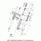 Схема вузла: Вилка передньої осі Yamaha TTR230 TT-R230