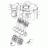 Схема узла: Впускная система Yamaha XJ900 Diversion