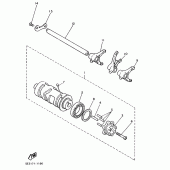 Схема узла: Копирный вал и Вилки Yamaha XV1100 Virago