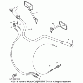 Схема вузла: Кермо та Тросики Yamaha XVS650 V-Star Custom