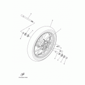 Схема вузла: Переднє колесо Yamaha MT09/MTN850 MT-09
