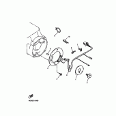 Схема вузла: Токознімна котушка та регулятор Yamaha XJ900 Diversion