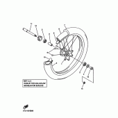 Схема вузла: Переднє колесо Yamaha WR450F