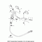 Схема вузла: Кермо та Тросики Yamaha XV1900 Raider