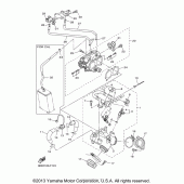 Схема вузла: Впускна система (1) Yamaha XVS1300 V-Star