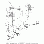 Схема вузла: Задній гальмівний циліндр Yamaha YZF600R Thundercat