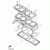 Схема узла: Цилиндр Yamaha YZF750 YZF750