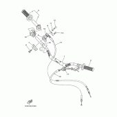 Схема вузла: Кермо та Тросики Yamaha YZ250 YZ250