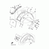 Схема вузла: Заднє крило 2 Yamaha XVS400 Drag Star Classic
