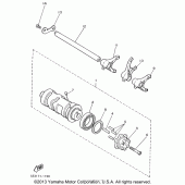 Схема вузла: Копірний вал та Вилки Yamaha XV1100 Virago