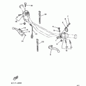 Схема узла: Пульт управления рулевой и Рычаг Yamaha XT350 XT350