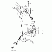 Схема узла: Interruptor de manija . palanc Yamaha XT600 XT600