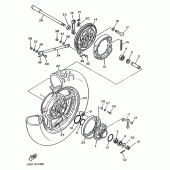 Схема узла: Заднее колесо Yamaha XV1100 Virago