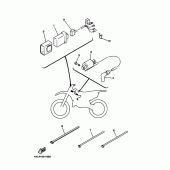 Схема узла: Электрооборудование 1 Yamaha YZ125