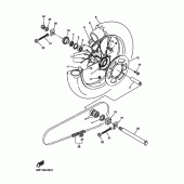 Схема узла: Заднее колесо Yamaha YZ450F YZ450F
