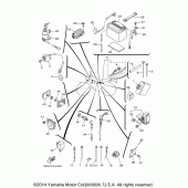 Схема вузла: Електроустаткування (1) Yamaha TW200