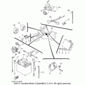 Схема узла: Электрооборудование (1) Yamaha XV250 Virago
