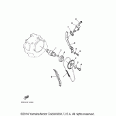 Схема вузла: Розподільний вал та Ланцюг ГРМ Yamaha TTR230 TT-R230