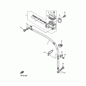 Схема узла: Передний тормозной цилиндр Yamaha XT600 XT600
