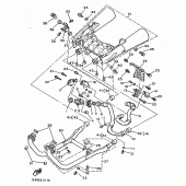 Схема вузла: Вихлопна система Yamaha VMX12 V-MAX