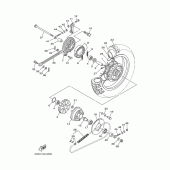 Схема вузла: Заднє колесо Yamaha TTR90 TT-R90