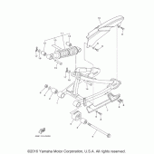 Схема вузла: Задній важіль та підвіска Yamaha TTR110 TT-R110