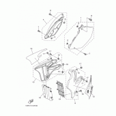 Схема узла: Боковая крышка Yamaha YZ125