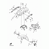 Схема узла: Крыло Yamaha XVS950 XV950 R-Spec