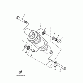 Схема узла: Задняя подвеска Yamaha TW200
