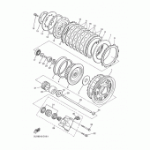 Схема вузла: Зчеплення Yamaha XJR1300