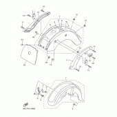 Схема вузла: Заднее крыло 1 Yamaha XVS400 Drag Star
