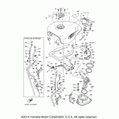 Схема вузла: Паливний бак Yamaha XV1700 Road Star Midnight Warrior