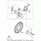 Схема узла: Передний тормоз Yamaha WR250 WR250Z