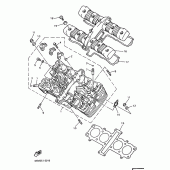 Схема узла: Головка цилиндра Yamaha XJ900 Diversion