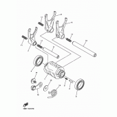 Схема вузла: Вал перемикання Yamaha YZ250 YZ250F