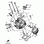 Схема узла: Головка цилиндра Yamaha TW200