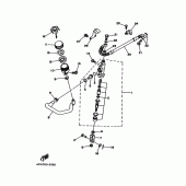 Схема вузла: Задній гальмівний циліндр Yamaha TT-R250 TT-R250
