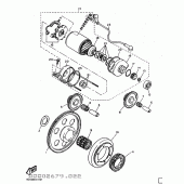Схема вузла: Привід стартера Yamaha TT600