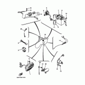 Схема вузла: Електроустаткування 1 Yamaha XV535 Virago